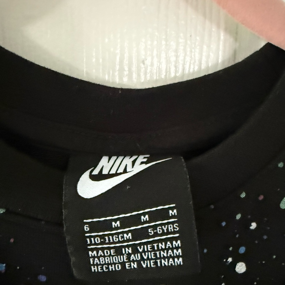 Nike Kids' Black Speckled Long Sleeve Sweatshirt Pullover Top - Picture 5 of 5